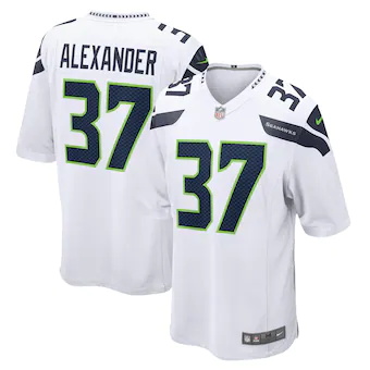 mens nike shaun alexander white seattle seahawks retired pl